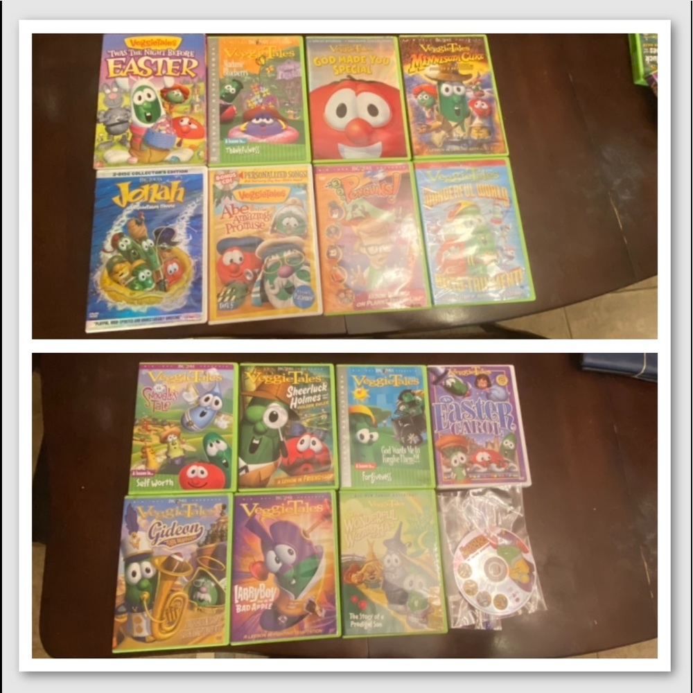 16 VeggieTales DVD’s movies/shows Children cartoon